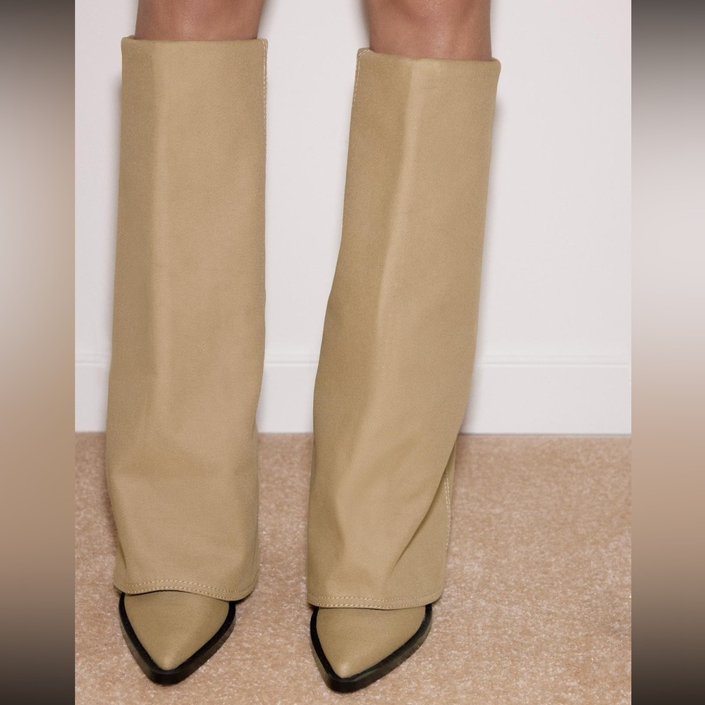 NWT Zara Gaiter Heeled Boots